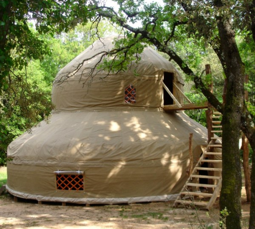 Two storey yurt, Canvas Chic, France
