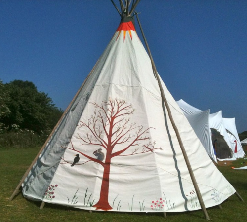 Painted Tipi, Cornish Tipi Holidays