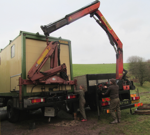 Lifting crane with crane. Merc 1820 + 1823.