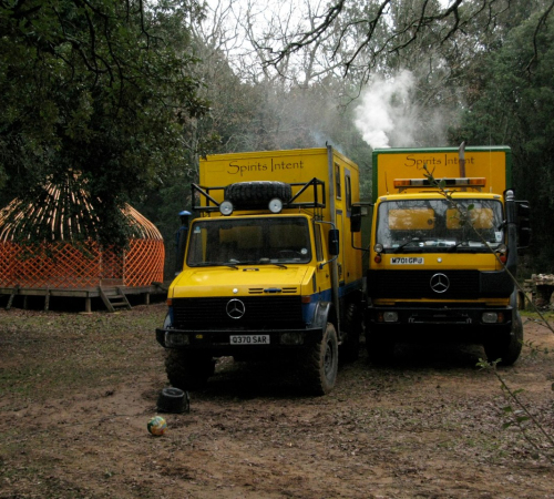 Overland trucks and yurt In France