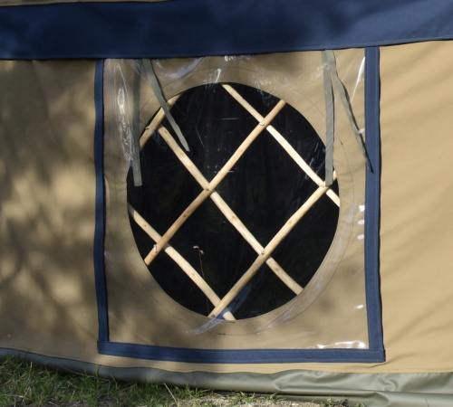 Opening yurt window